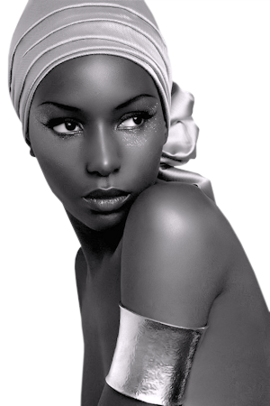 femme noir et blanc